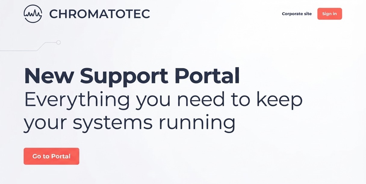 Our CHROMATOTEC Support website has a brand-new look!