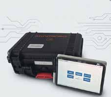 μ-airTOXIC portable analyzer with its control tablet